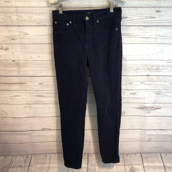 J. Crew Toothpick High Rise 9” navy corduroy Jeans - Picture 2 of 7